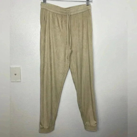 Maison D’Amelie of Paris Faux Suede Jogger Pants - Picture 2 of 4